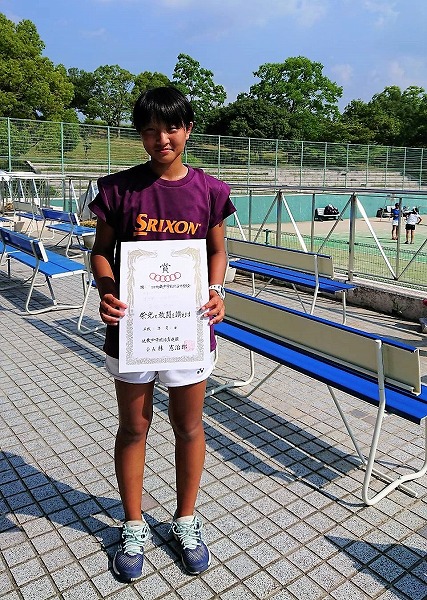 中学女子硬式テニス部 近畿中学校総合体育大会 第2位