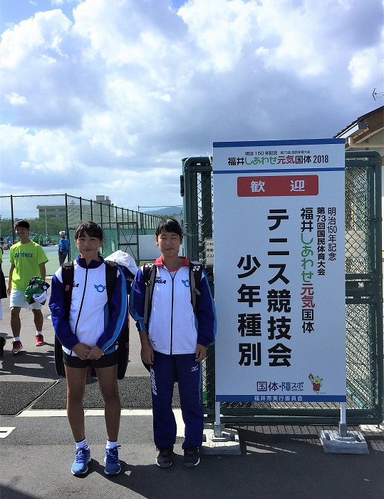 高校 女子硬式テニス部　浅田実咲さん　福井しあわせ元気国体に出場