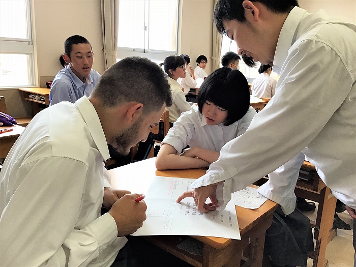 高校 ミシガン交換留学生が来ています