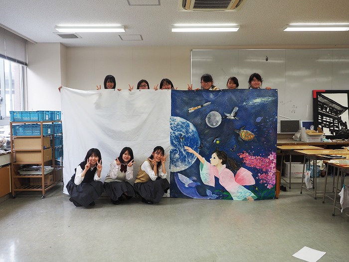 高校 トルコ「Kağıthane Anadolu Lisesi」高校との共同壁画 日本側が完成しました