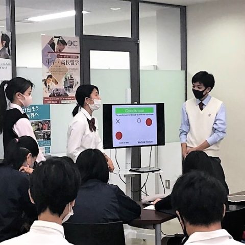 高3 Science EnglishⅡ 中2へ研究プレゼン