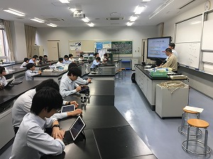 中学Sci-Tech部 野洲川ヨシ帯調査