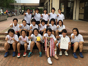 中学女子ハンドボール部 夏季大会 ５年連続６回目の優勝