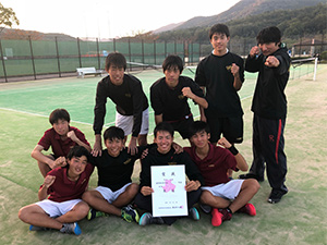高校男子硬式テニス部 秋季総体 団体戦準優勝