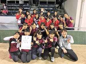 高校女子硬式テニス部 秋季総体 団体戦準優勝