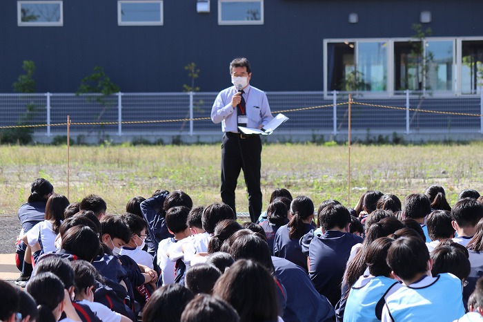 中学 避難訓練を行いました