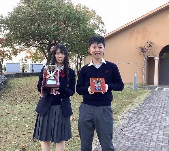 第32回ミしがンカップ滋賀県高校生英語スピーチコンテストにて、本校代表2名が入賞！