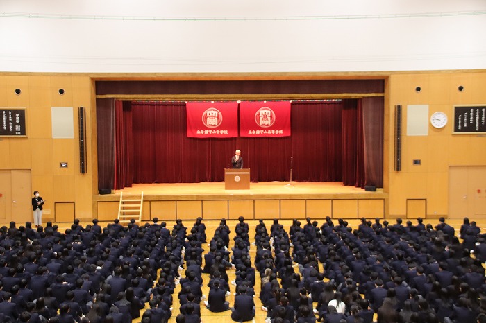 中高 3学期修了式が行われました