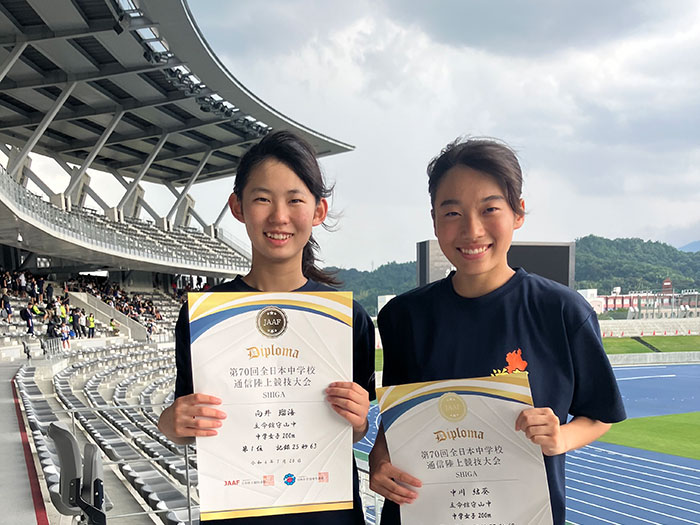 中学陸上競技部 通信大会で3名が全中標準突破